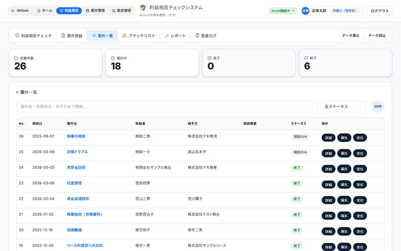 案件一覧