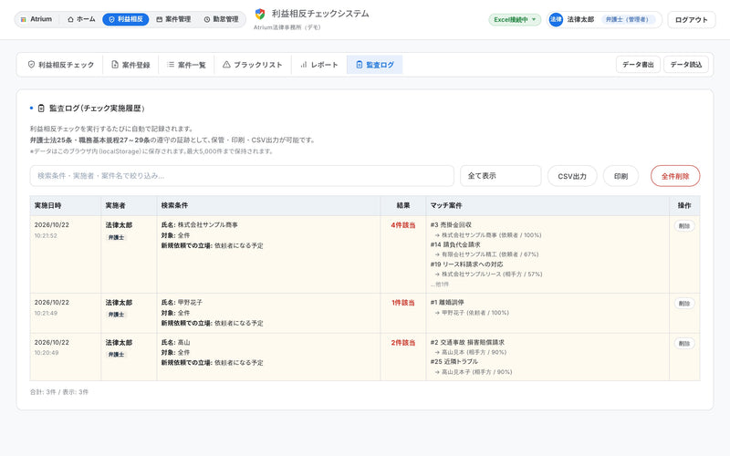 監査ログ